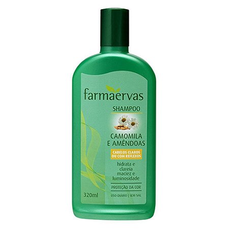 FARMAERVAS SHAMPOO CAMOMILA E AMÊNDOAS CABELOS CLAROS 320ML