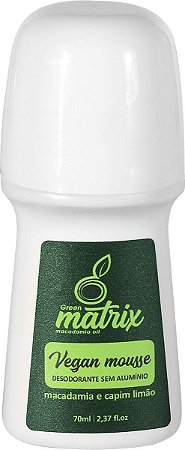 GREEN MATRIX - DESODORANTE ROLL ON VEGAN MOUSSE MACADÂMIA CAPIM LIMÃO  70ml