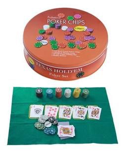 Jogo de Poker 120 Peças com Cartas e Fichas
