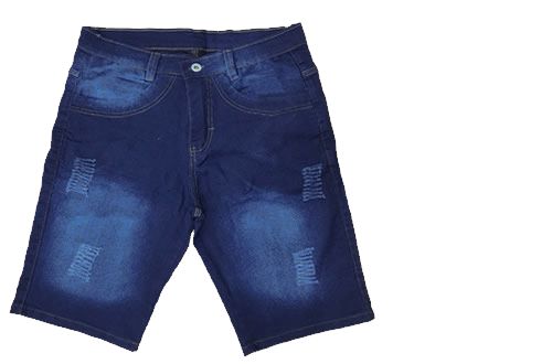 Bermuda Jeans Masculina Slim Azul Escuro