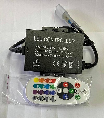 Fonte controladora Potente 1500w 127v e 220v Neon Flex RGB até 100m Neon