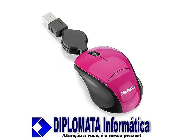 MOUSE NOTEBOOK ROSA - DIPLOMATA Informática