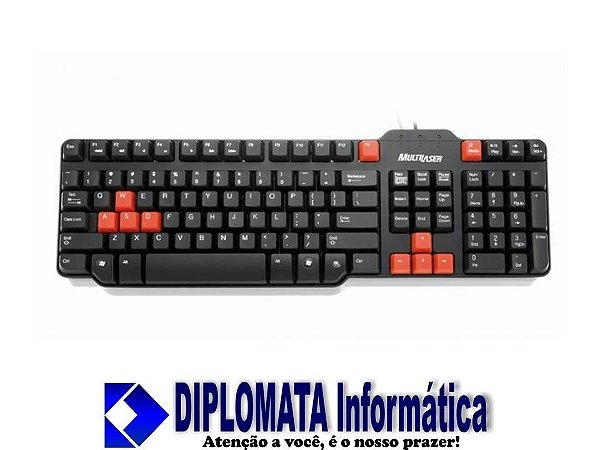 TECLADO MULTIMÍDIA GAMER USB - DIPLOMATA Informática