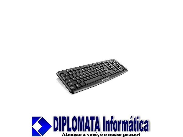 TECLADO SLIM PRETO USB  DIPLOMATA Informática