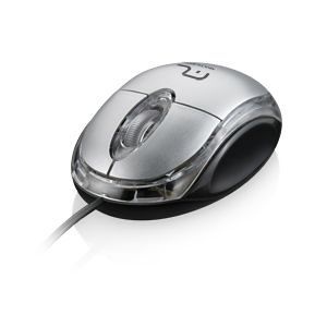 MOUSE CLASSIC BOX ÓPTICO PRATA USB - DIPLOMATA Informática