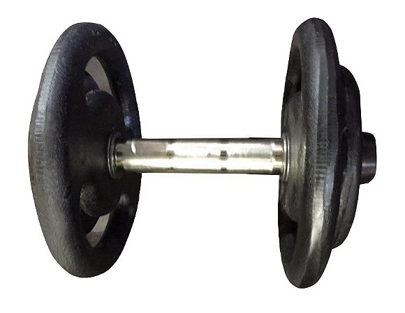 Dumbbell Pintado com pegada em aço inox - Opção a escolher a partir de 12 kilos até 40 kilos