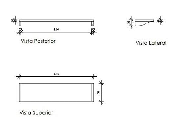 Prateleira inox