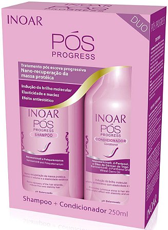 kit Inoar Pós Progressiva Shampoo 250ml e Condicionador 250ml