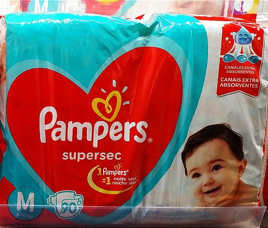 Fraldas Pampers Supersec M 90 Fraldas Descartáveis