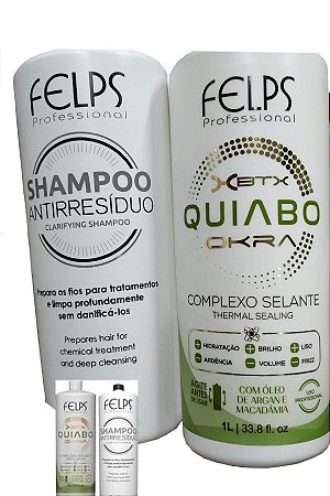 Felps Okra Progressiva Xbtx Quiabo 2x1000ml - 10% Desconto