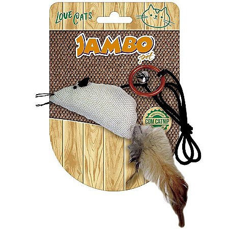 Brinquedo Rato Natural com Catnip Para Gatos - Jambo Pet