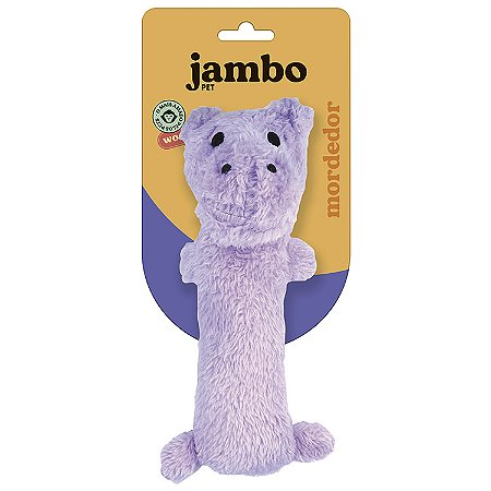 Brinquedo Mordedor Barriguinha Plush Hipopótamo para Cães - Jambo Pet