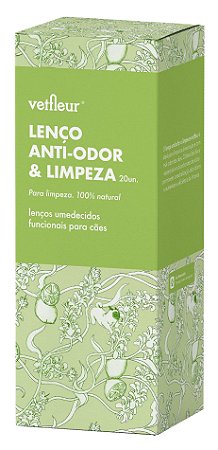 Lenço Umedecido Anti-odor e Limpeza - 20un - Vetfleur Aromaterapia