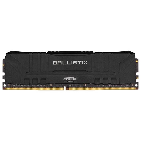 Memória Desktop Ddr4 8Gb/2666 Mhz Crucial Ballistix Black Bl8G26C16U4B, Cl 16