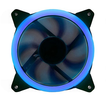 Cooler Fan Azul Kmex, Af-Q1225 12X12X2.5 Cm, 3-Pin E Molex, 1.200 Rpm, Silencioso
