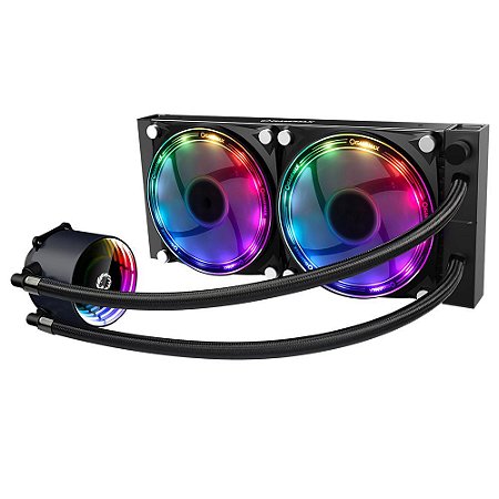 Watercooler Gamemax Ice Chill 240, Rainbow Argb, Liquid Cooler, 2Fans x 120Mm, Com Controladora