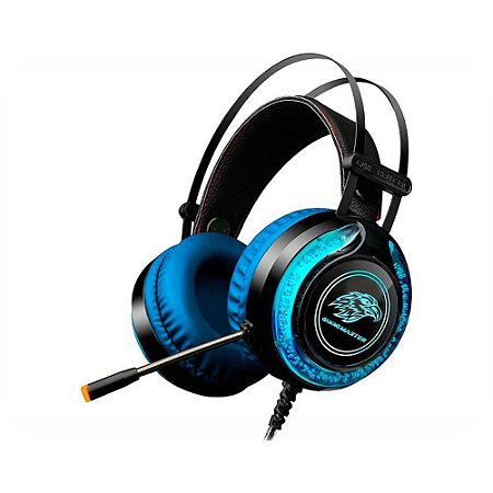 Headset Gamer Kmex AR-S9300 Rgb, Stereo, Azul, Com Microfone, 2xP2, Led