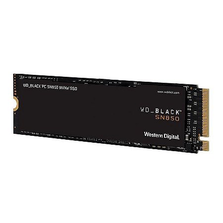 Ssd Nvme 1 Tb Western Digital Sn850 Black, Lê: 7.000 Mb/S, Grava: 5.300 Mb/S, M2, Wds100T1X0E-00Afy0