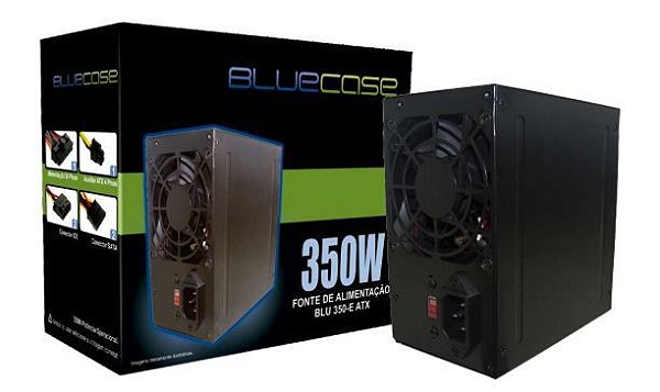 Fonte Atx 350 W Bluecase Blu350-E, Com Cabo, Com Caixa