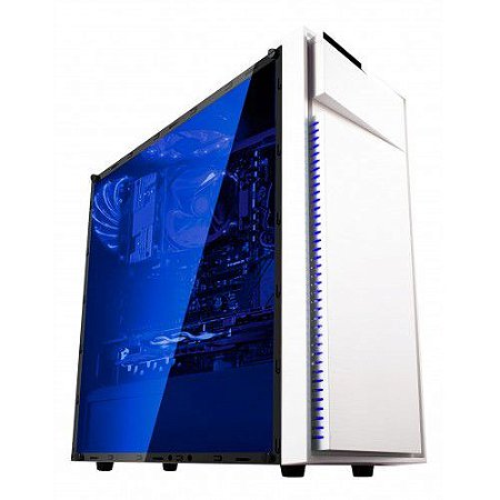 Gabinete Gamer Bluecase Bg-015, Sem Fonte, Sem Fan, Usb 3.0, Branco