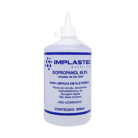 Álcool Isopropílico 99,8%, 0500 Ml, Implastec Md9 9156