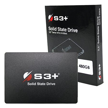 Ssd Sata3 480 Gb S3+ S3Ssdc480, Lê: 550 Mb/S, Grava: 500 Mb/S, 2.5", 7 Mm