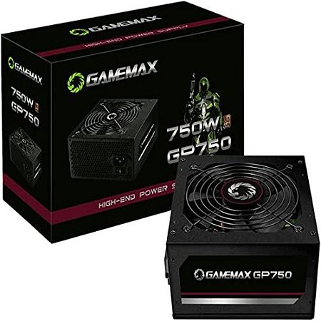 Fonte Atx 750 W Gamemax Gp750, 80 Plus Bronze, Com Pfc Ativo, Com Cabo