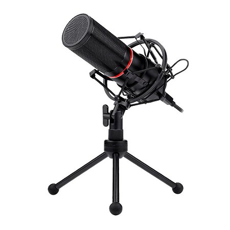 Microfone Condensador Redragon Blazar Gm300, Usb, Tripé