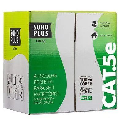 Cabo Rede Cat.5E 305 Mts Furukawa Soho Plus 24Awgx4P Cmx Az, Azul