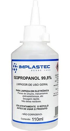 Álcool Isopropílico 99,8%, 0110 Ml, Implastec Md9 5417 - Tiburon Informática