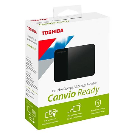 Hd Externo 1 Tb Toshiba Canvio Basics Hdtb510Xk3aa, Usb 3.0, Portátil 2.5''