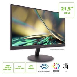 Monitor Gamer Led 21.5" Acer Ea220Q, 8Ms, 100Hz, Widescreen, Va, Fhd, Hdmi, Vga