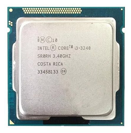 Processador 1155 Intel 3ª Geração Core I3-3240, 3.4 Ghz, Cache 3 Mb, Sem Cooler