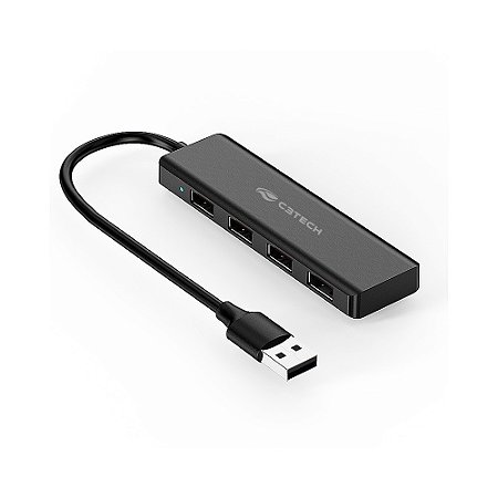 Hub Usb 2.0, 4 Portas, C3Tech Hu-230Bk, Preto
