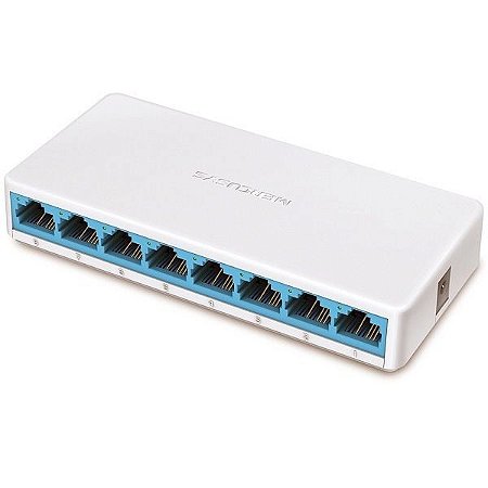 Switch 08 Portas Mercusys Ms108 10/100 Mbps Soho