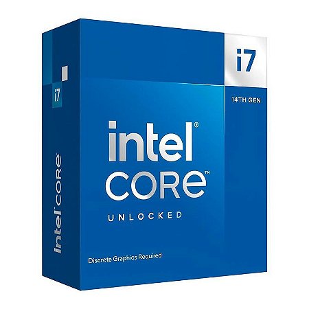 Processador 1700 Intel 14ª Geração Core I7-14700Kf, 3.4Ghz, Max 5.6Ghz, Cache 33Mb, Sem Vídeo, Bx8071514700Kf