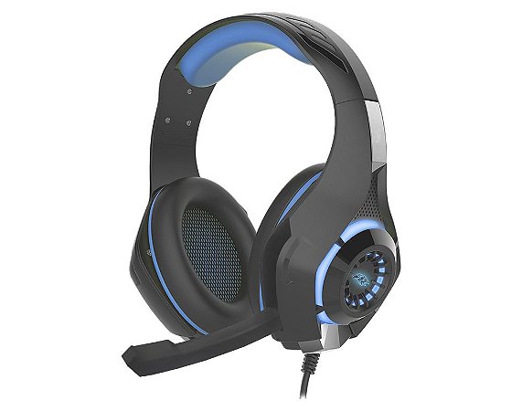 HEADSET GAMER STEREO KMEX AR-S406 C/ MICROFONE GAMING LED AZUL GARANTIA: 90 DIAS