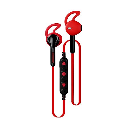 Fone de Ouvido Intra-Auricular C3Tech, Ep-Tws-10Rd, Bluetooth 5.0, Vermelho com Preto