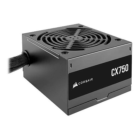 Fonte Atx 0750 W Corsair Cx750, Cp9020279-Br, 80 Plus Bronze, Pfc Ativo, Preta, Com Cabo