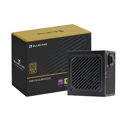 Fonte Atx 0500 W Bluecase Nexus Blu500R-Bbx, 80 Plus Bronze, Pfc Ativo, Preta, Caixa, Com Cabo, Becpfc