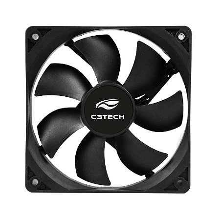 Cooler Fan Preto C3Tech F7-100Bk, Conector 4+3, 120X120X25 Mm
