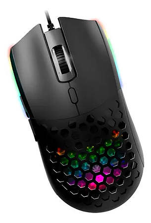 Mouse Gamer Kmex M136, 7.200 Dpi, Argb, Preto