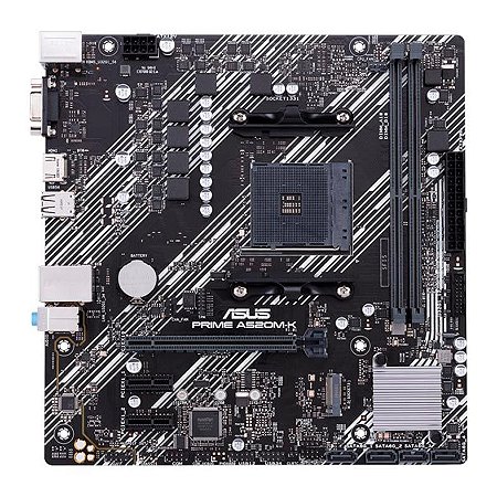 Placa Mãe Am4 Asus Prime A520M-K, Ddr4 64Gb, M2/Nvme, Hdmi, Vga