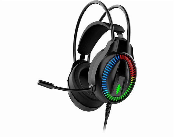 Headset Gamer Kmex Ar99, 2xP2, Preto, Led Rgb, Ar9935Ss21Ppb1X
