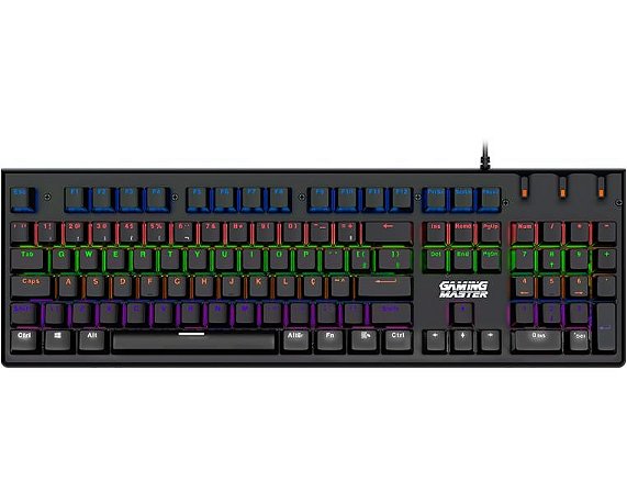 Teclado Gamer Usb Mecânico Kmex Dracarys-kgdb28, Preto, Switch Blue, Led, Abnt2, Kgdb28U0001Cbox