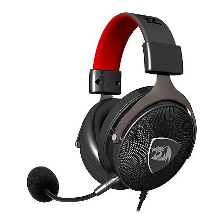 Headset Gamer Redragon Icon H520, P2+Usb, 7.1, Preto com Vermelho