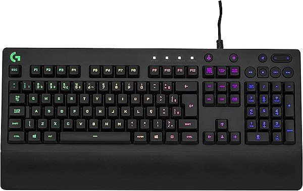 Teclado Gamer Usb Membrana Logitech Prodigy G213, Rgb, Abnt2, Preto, 920-009438