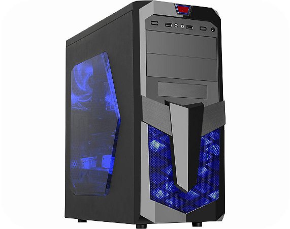 Gabinete Gamer Kmex Cg-02R1 Excalibur Ii Lat. Acrilico Usb 2.0 Sem Fan Sem Fonte