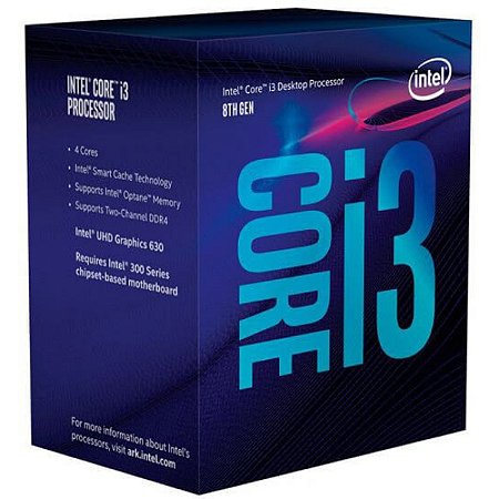 Processador 1151 Intel 8ª Geração Core I3-8100 3.6 Ghz 6Mb Cache Box