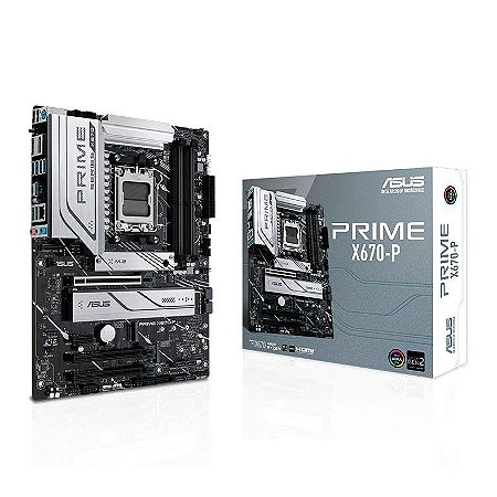 Placa Mãe Am5 Asus Prime X670-P, Ddr5 128Gb, M2/Nvme, Dp, Hdmi, Preta